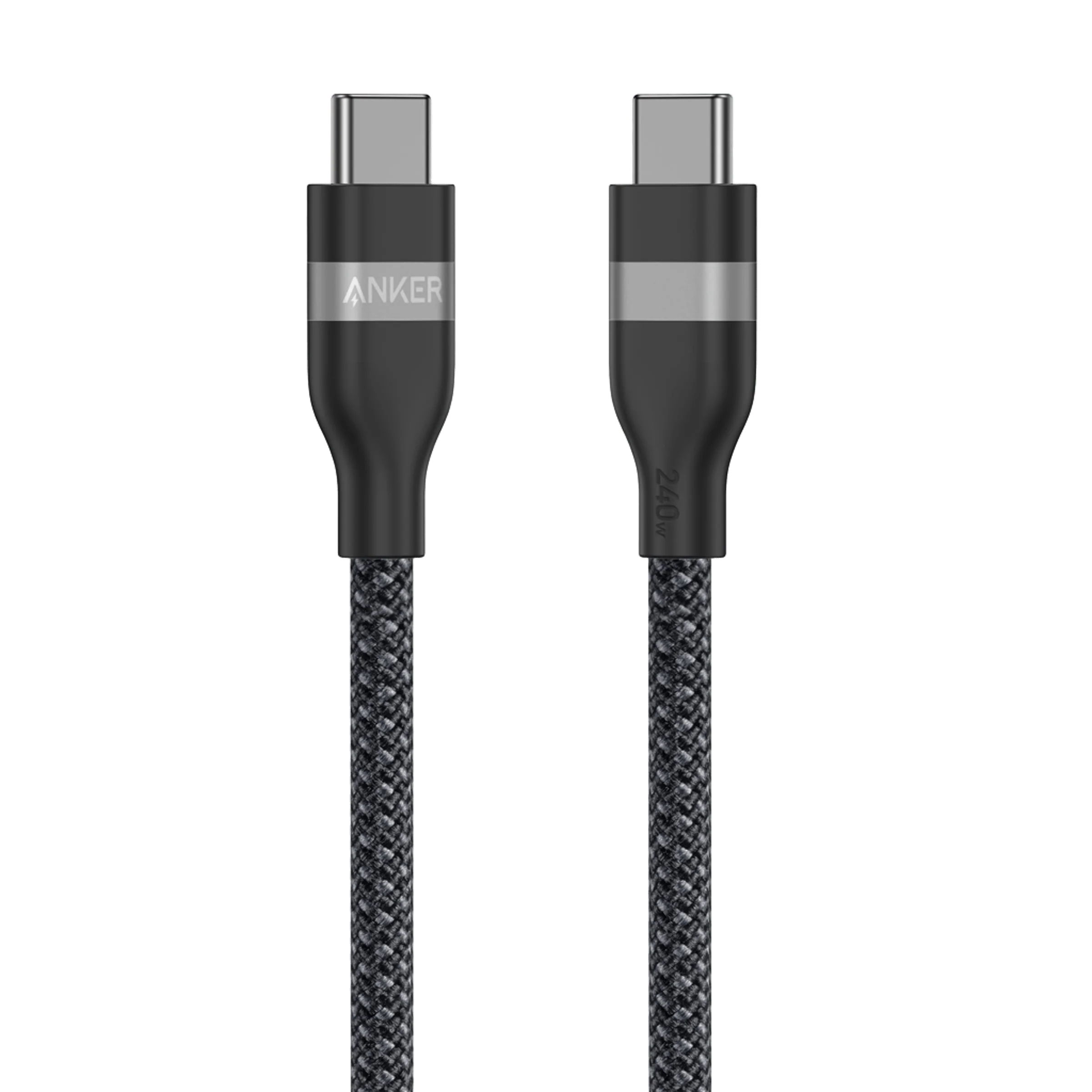 Anker USB-C to USB-C Cable Braided, 0.9m, 240W, Black - Anker USB-C Braided Cable, 0.9 m