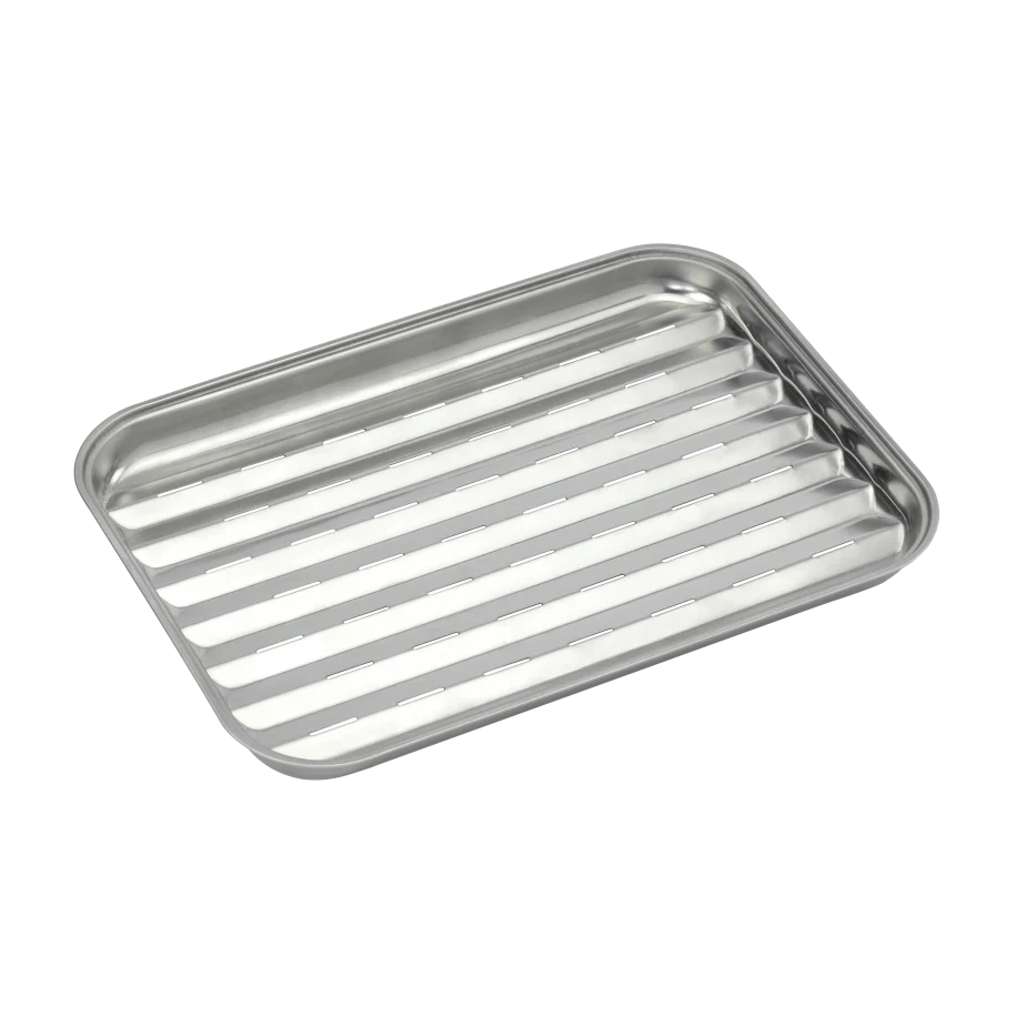 Barbecook - Reusable stainless steel grill pan, 34.5 x 24 x 3 cm - BC-ACC-7079