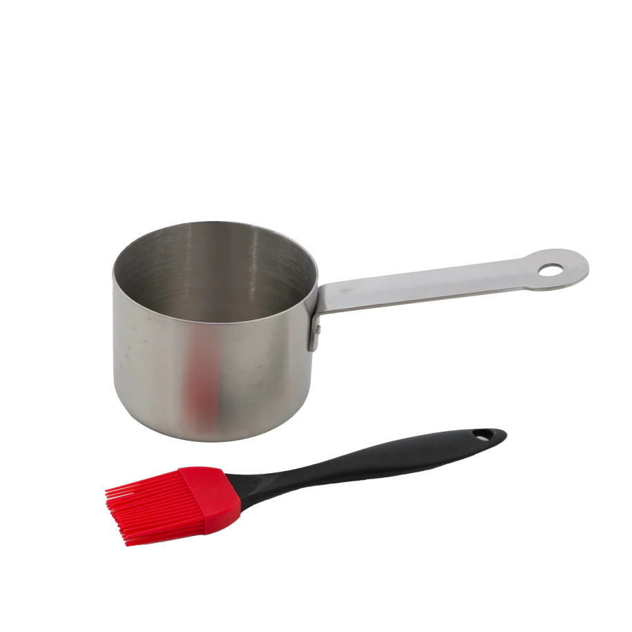 Barbecook - Stainless steel saucepot with brush, 10.5 x 7.5 x 23 cm - BC-ACC-7211