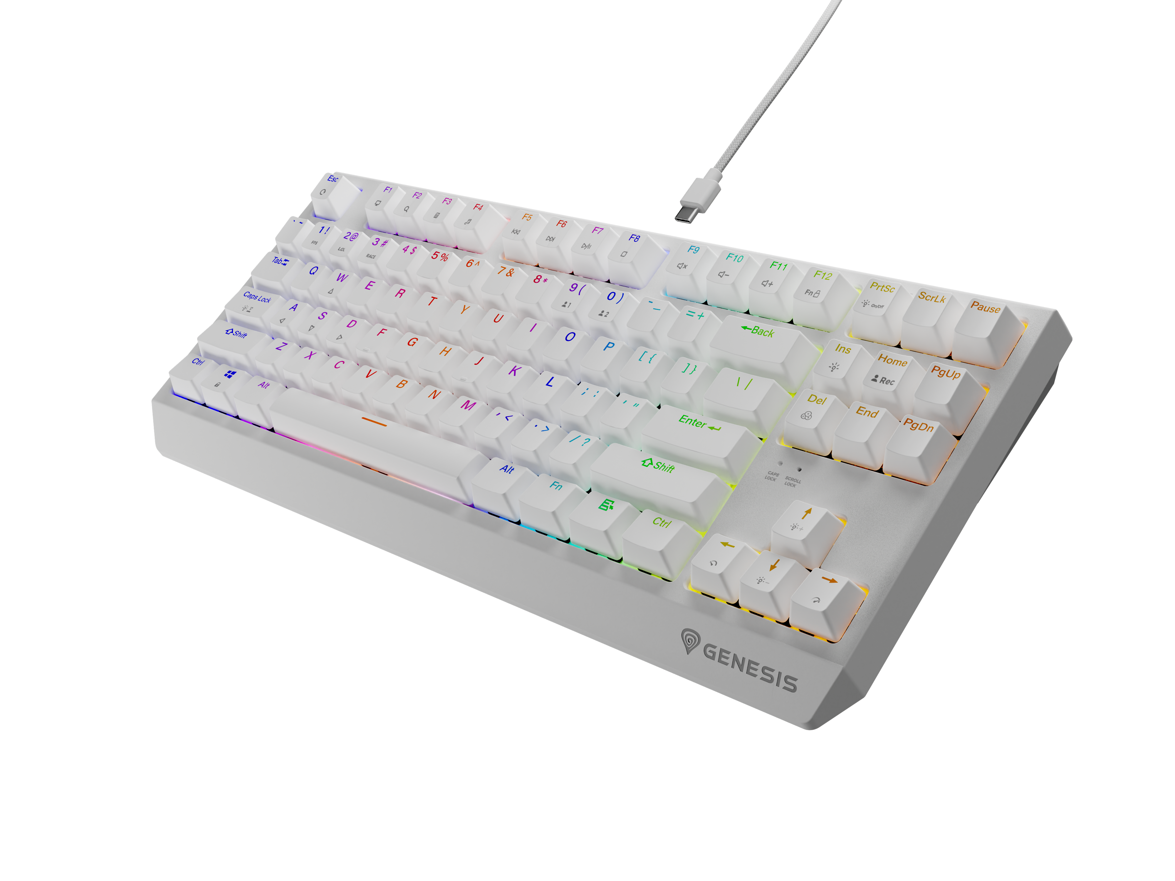Genesis - THOR 230 - Mechanical Gaming Keyboard - Wired - US - Outemu Brown - White