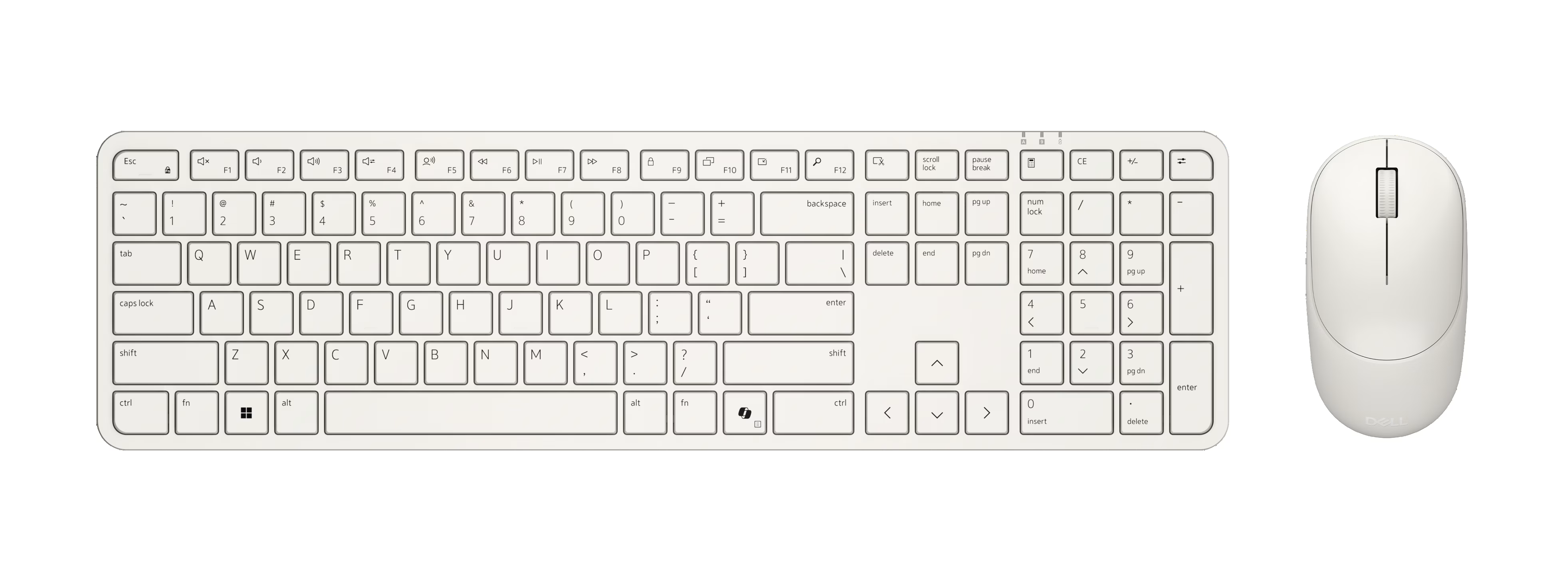 Dell - Pro 5 KM526 - Keyboard and Mouse Set - Wireless - Mouse included - Batteries included - US International - Wireless connection - Light Ash