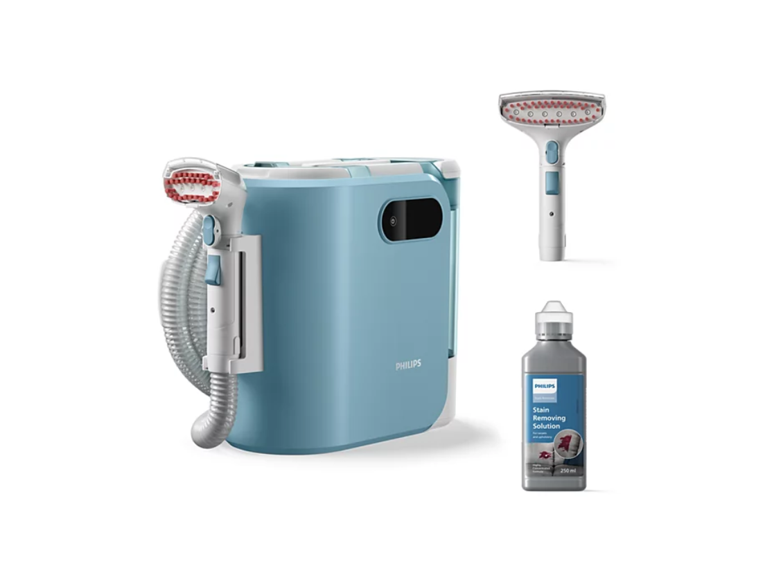 Philips Stain removal machine - XW3193/11 3000 Series - Corded operating - Washing function - Operating radius 6.5 m - 400 W - 220-240 V - Silky white/Blue