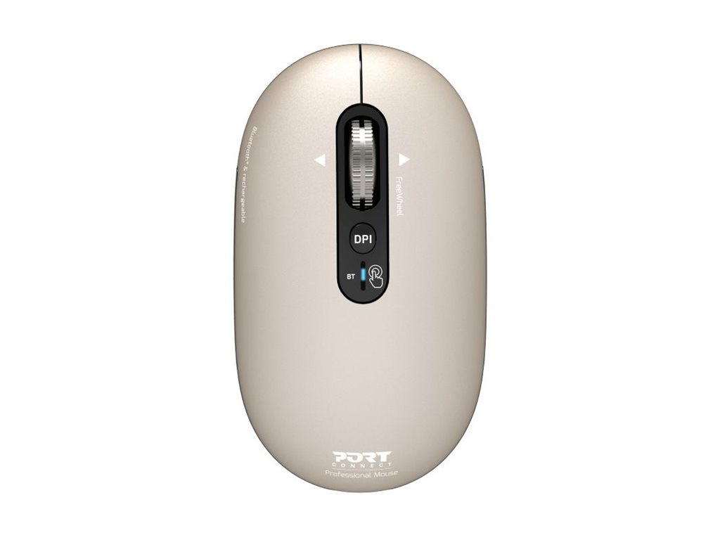 PORT CONNECT Mouse - PURE MAC - Wireless - Bluetooth - Beige Perle