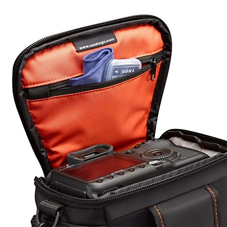Case Logic - DCB-306 SLR Camera Bag - Black - * Designed to fit an SLR camera with standard zoom lens attached * Internal zippered pocket stores memory cards, filter or lens cloth * Side zippered pockets store an extra battery, cables, lens cap, or small 