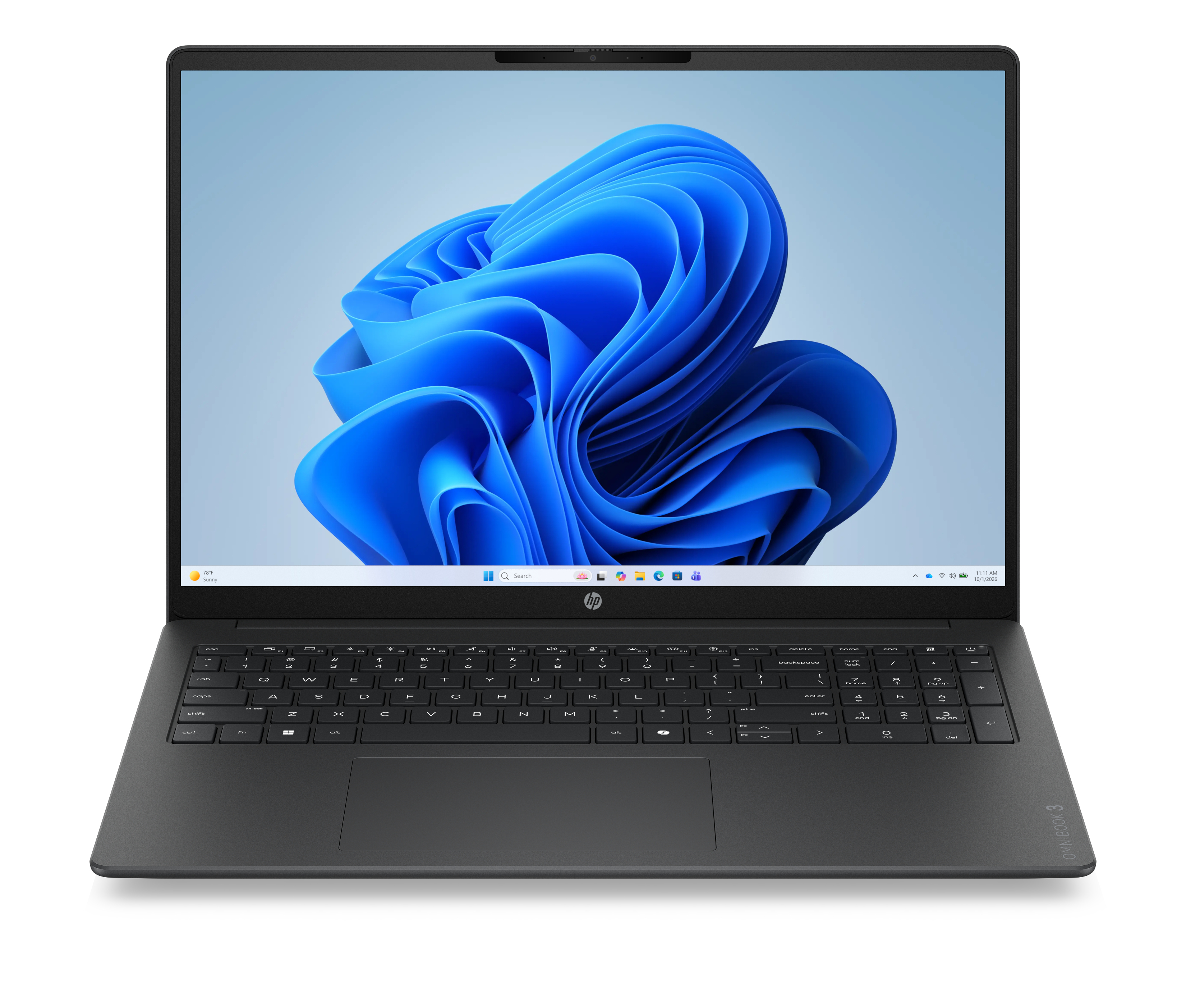HP OmniBook 3 16-by0018nyx - Ryzen 5 40, 16GB LPDDR5 5500 on-board,  256GB,   AMD Radeon 610M Graphics, 16.0 2K (1920x1200) Antiglare IPS 300 nits, 1080p TNR, Not Included 45W AC Adapter, Mica Silver, Win 11 Home, 1 years