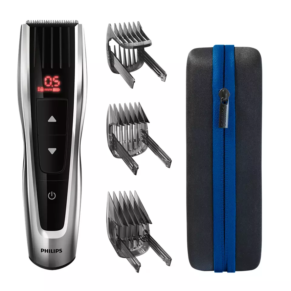 Philips - Hair clipper Series 9000 - HC9420/15 - Cordless or corded - Number of length steps 60 - Black/Silver