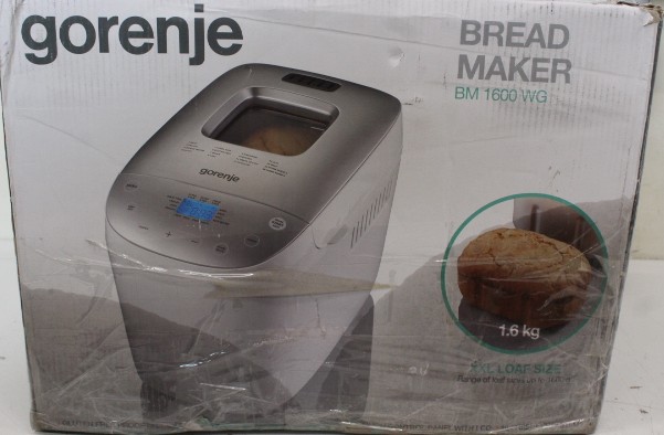 SALE OUT. Gorenje - Bread maker - BM1600WG - Power 850 W - Number of programs 16 - Display LCD - White/Silver - DAMAGED PACKAGING
