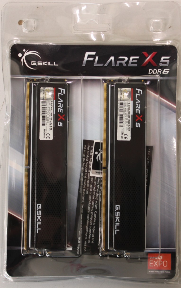 SALE OUT. G.Skill Flare X5 DDR5 32GB (16GBx2) 30-38-38-96 6000 MT/s - SALE OUT. - G.Skill Flare X5 - 32 Kit (16GBx2) GB - DDR5 - 6000 MHz - PC/server - Registered No - ECC No - DAMAGED PACKAGING