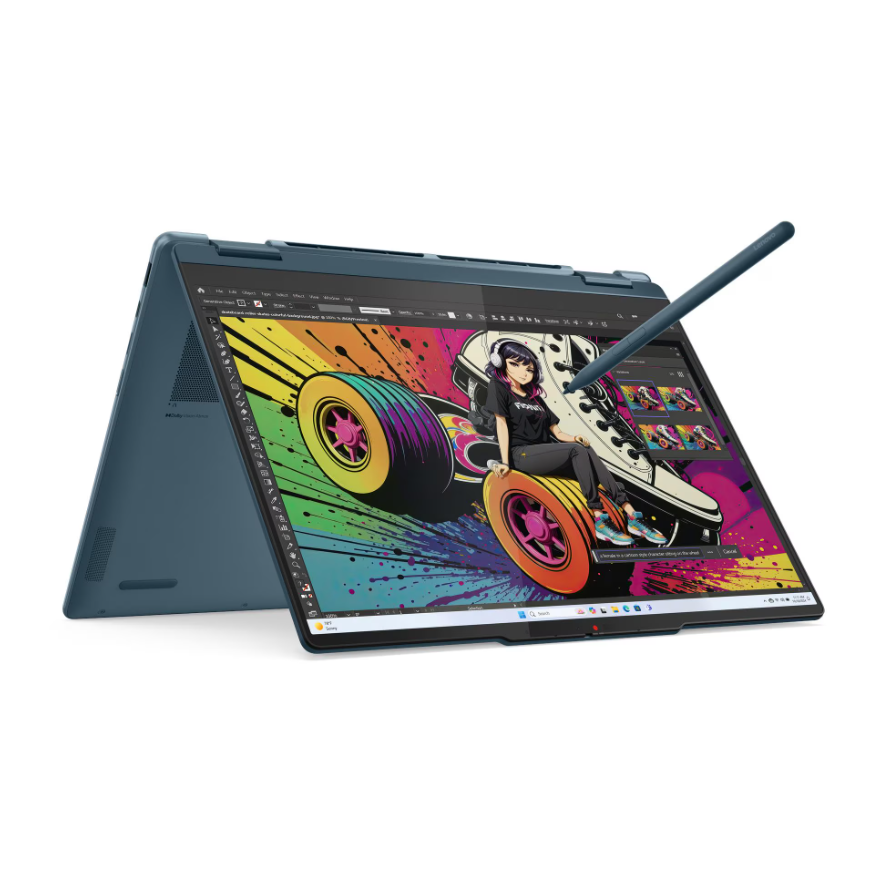 Lenovo- Yoga 7 2-in-1 14AKP10 AMD - Tidal Teal - 14 " - OLED - WUXGA - 1920 x 1200 pixels - AMD Ryzen AI 7 - 350 - 16 GB - Soldered LPDDR5 - Solid-state drive capacity 512 GB - AMD Radeon 860M Graphics - Windows 11 Home - 802.11be - Bluetooth version 5.4 