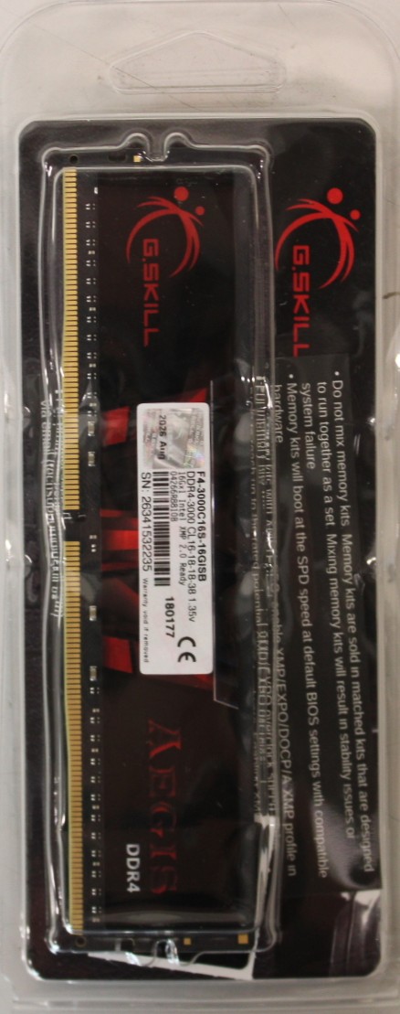 SALE OUT. G.Skill Aegis DDR4 16GB (16GBx1) 3000MHz - SALE OUT. - G.Skill - Aegis - 16 GB - DDR4 - 3000 MHz - PC/server - Registered No - ECC No - DAMAGED PACKAGING