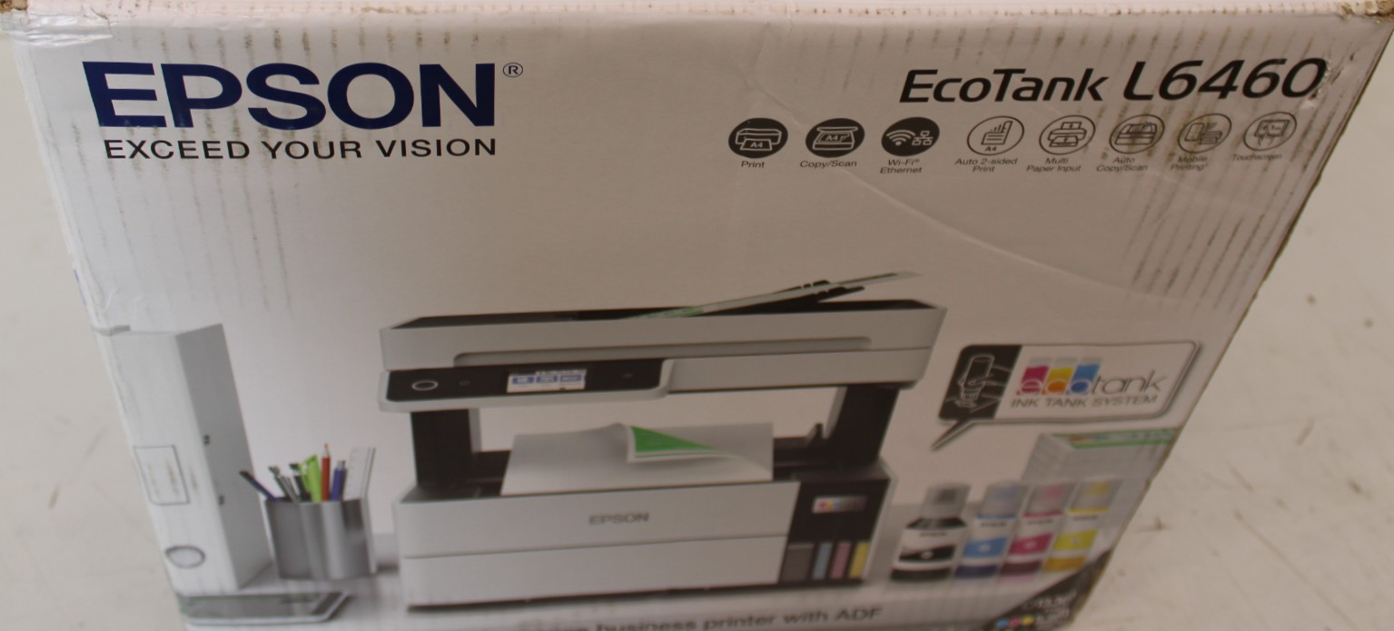 SALE OUT. Epson EcoTank - L6460 - Printer / copier / scanner - Colour - Ink-jet - A4/Legal - Grey DAMAGED PACKAGING - SALE OUT. - Epson - Multifunctional printer - EcoTank L6460 - Inkjet - Colour - 3-in-1 - Wi-Fi - Black and white - DAMAGED PACKAGING