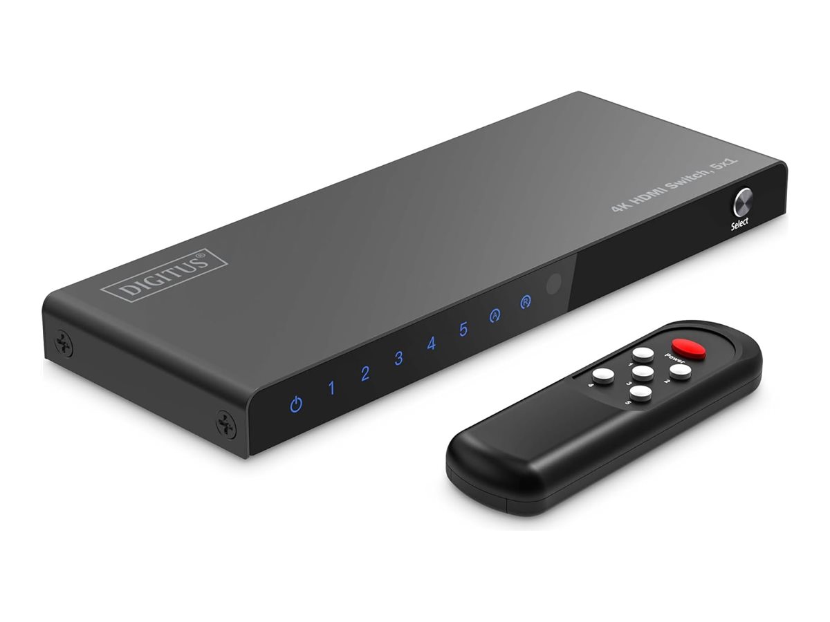Digitus 4K HDMI Switch, 3x1 - DS-55331 - Black