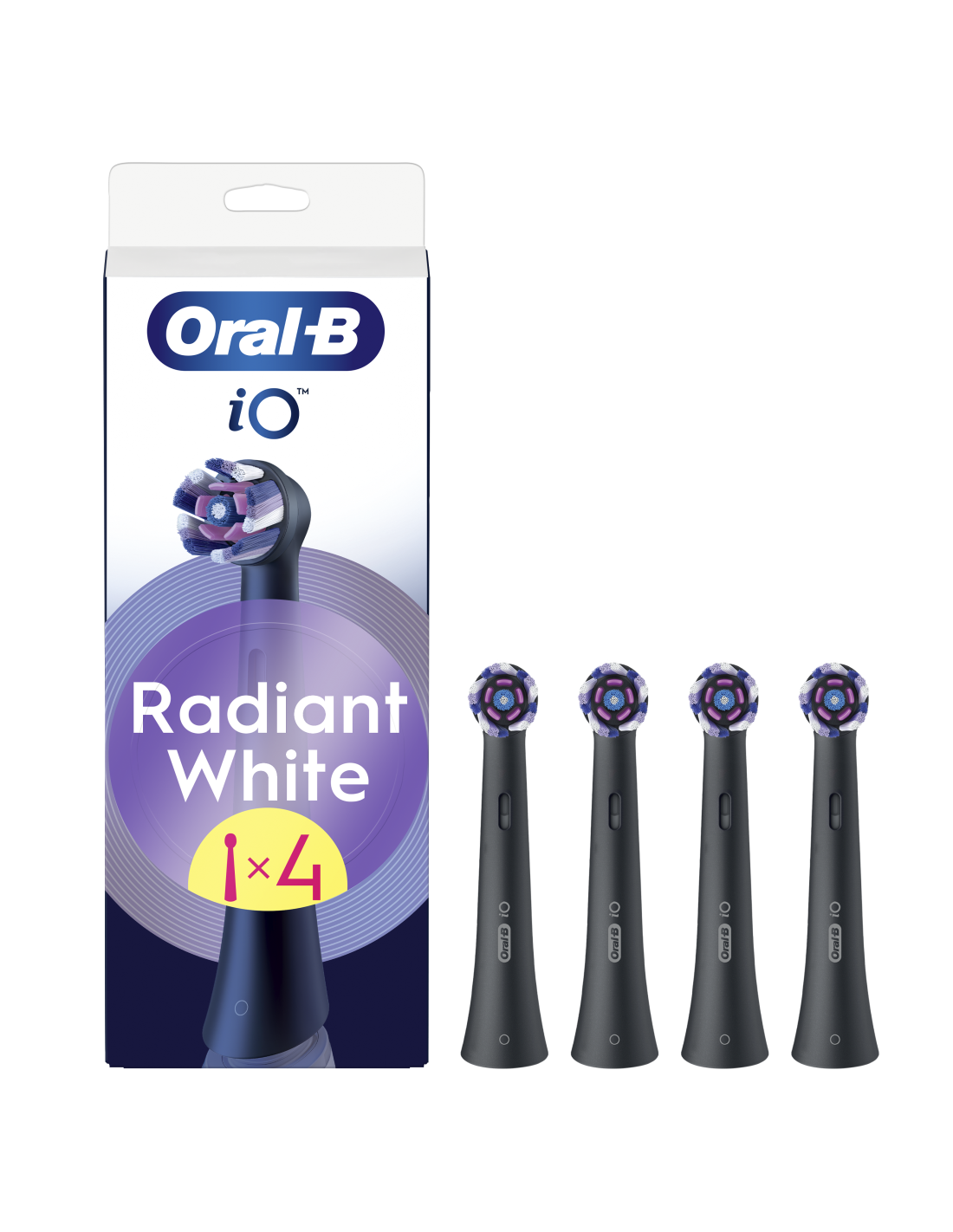 Oral-B - Replaceable toothbrush heads - iO Whitening - Heads - For adults - Number of brush heads included 4