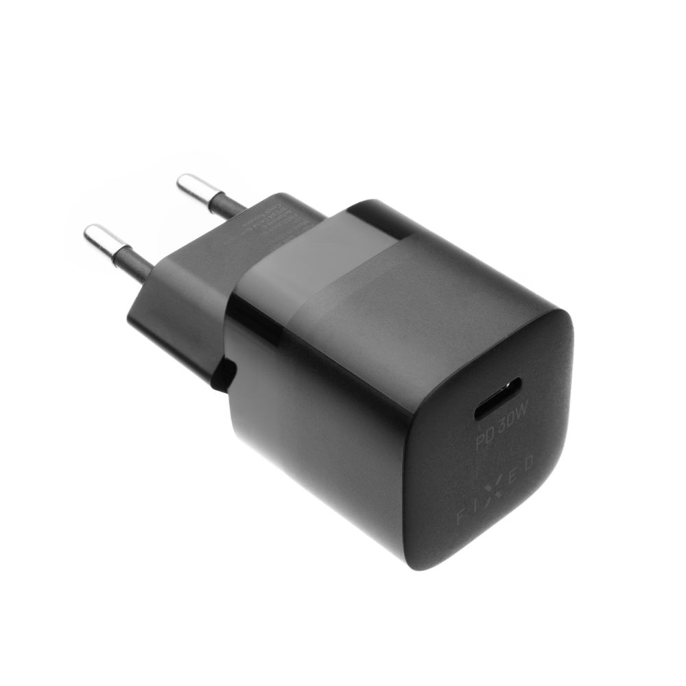 Fixed Mini wall charger with USB-C output and PD support, 30W - FIXC30M-C-BK