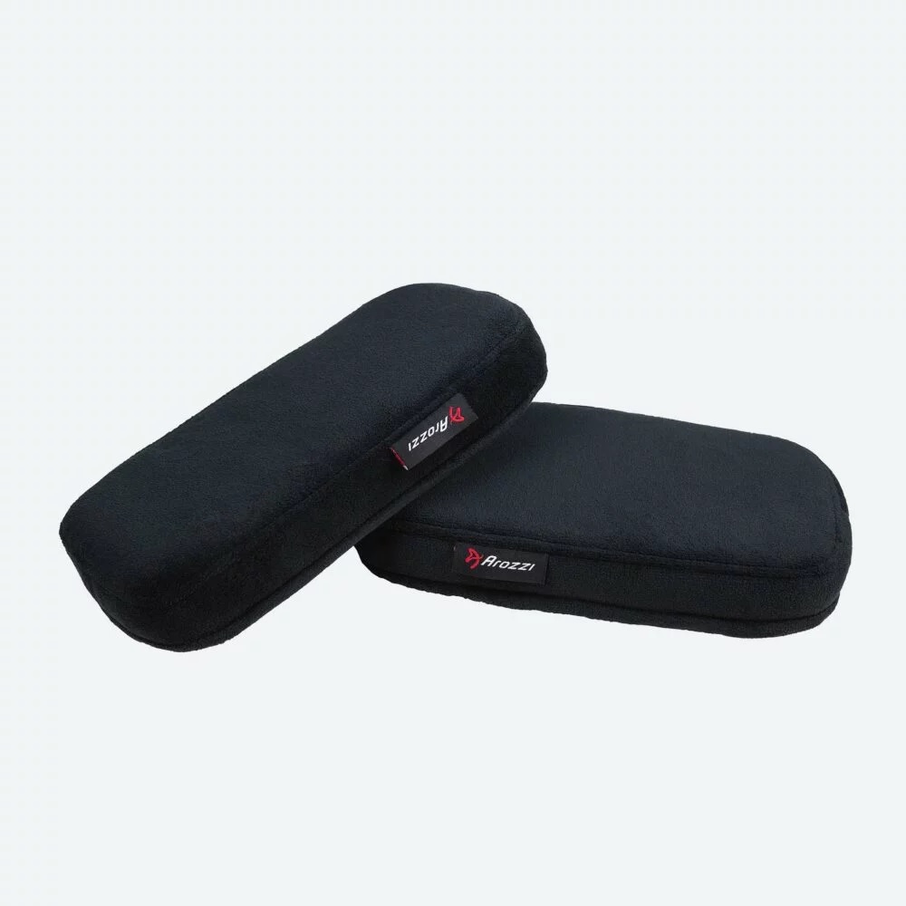 Arozzi Memory Foam Armrest Pads - 270x135x40 mm - Black