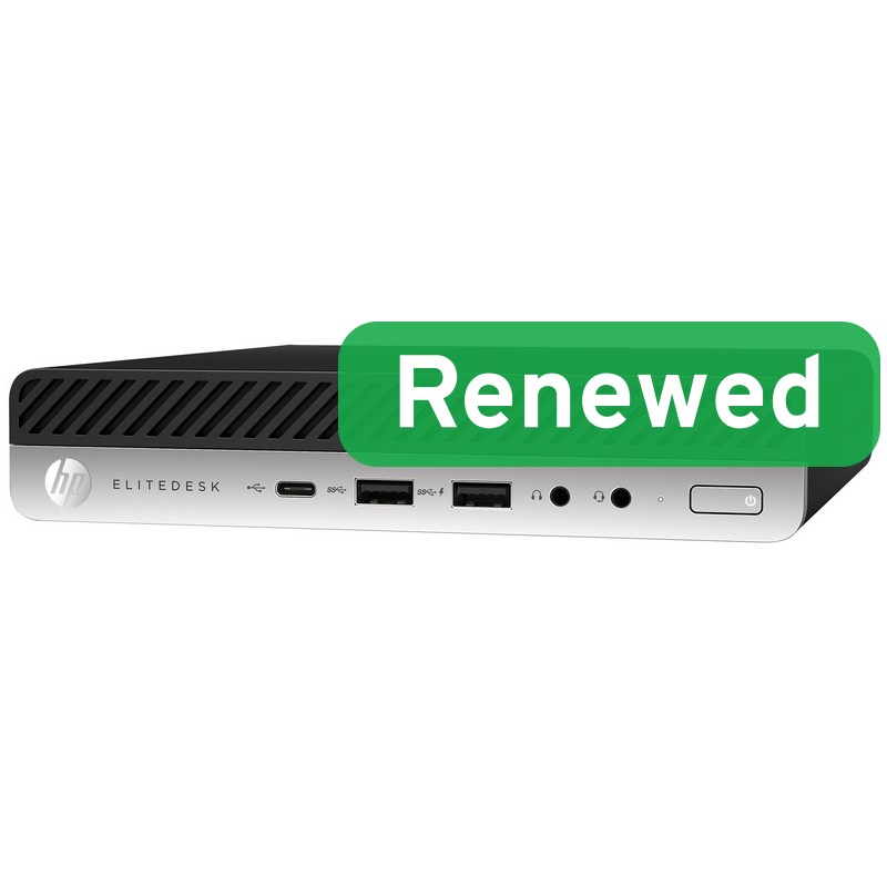 HP Renewed Grade A - EliteDesk 800 G4 - Intel Core i5 - i5-8500T - 8 GB - SSD - 256 GB - Intel UHD Graphics 630 - Wi-Fi - Windows 11 Pro