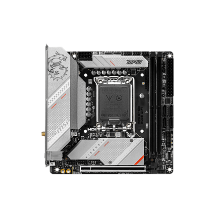 SALE OUT. MSI MPG B760I EDGE WIFI - Processor family Intel - Processor socket  LGA1700 - DDR5 DIMM - Memory slots 2 - Supported hard disk drive interfaces SATA, M.2 - Number of SATA connectors 4 - Chipset Intel B760 - Mini-ITX - REFURBISHED, WITHOUT ORIGI