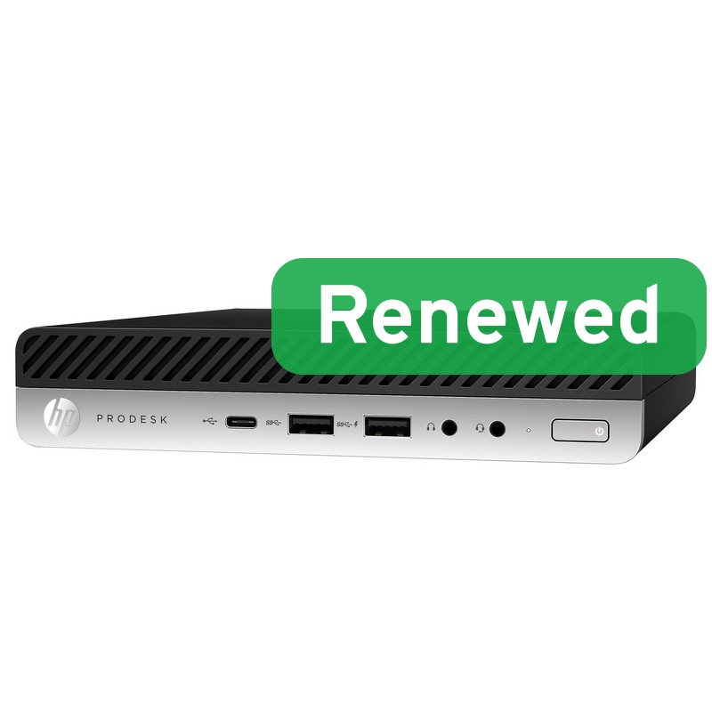 HP Renewed Grade A - ProDesk 600 G5 DM - Intel Core i3 - i3-9100T - 8 GB - NVMe - 128 GB - Intel UHD Graphics 630 - Wi-Fi - Windows 11 Home
