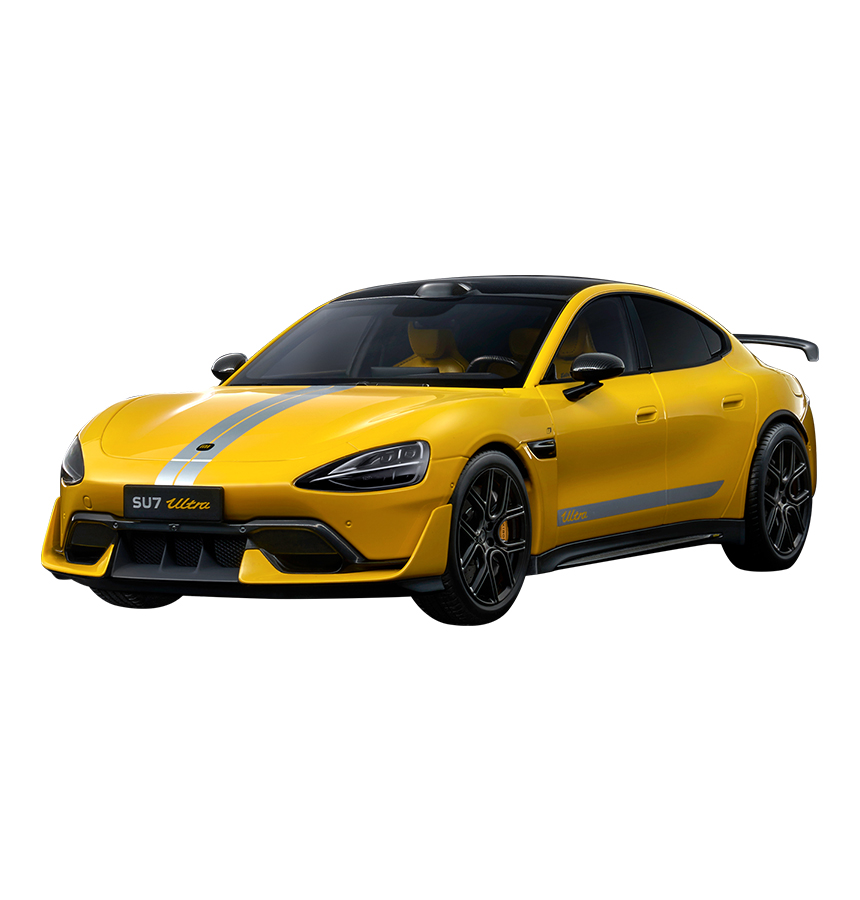 Xiaomi SU7 Ultra 1:18 Die-cast Model Car - Lightning Yellow - Zinc alloy, ABS, SAN, PVC