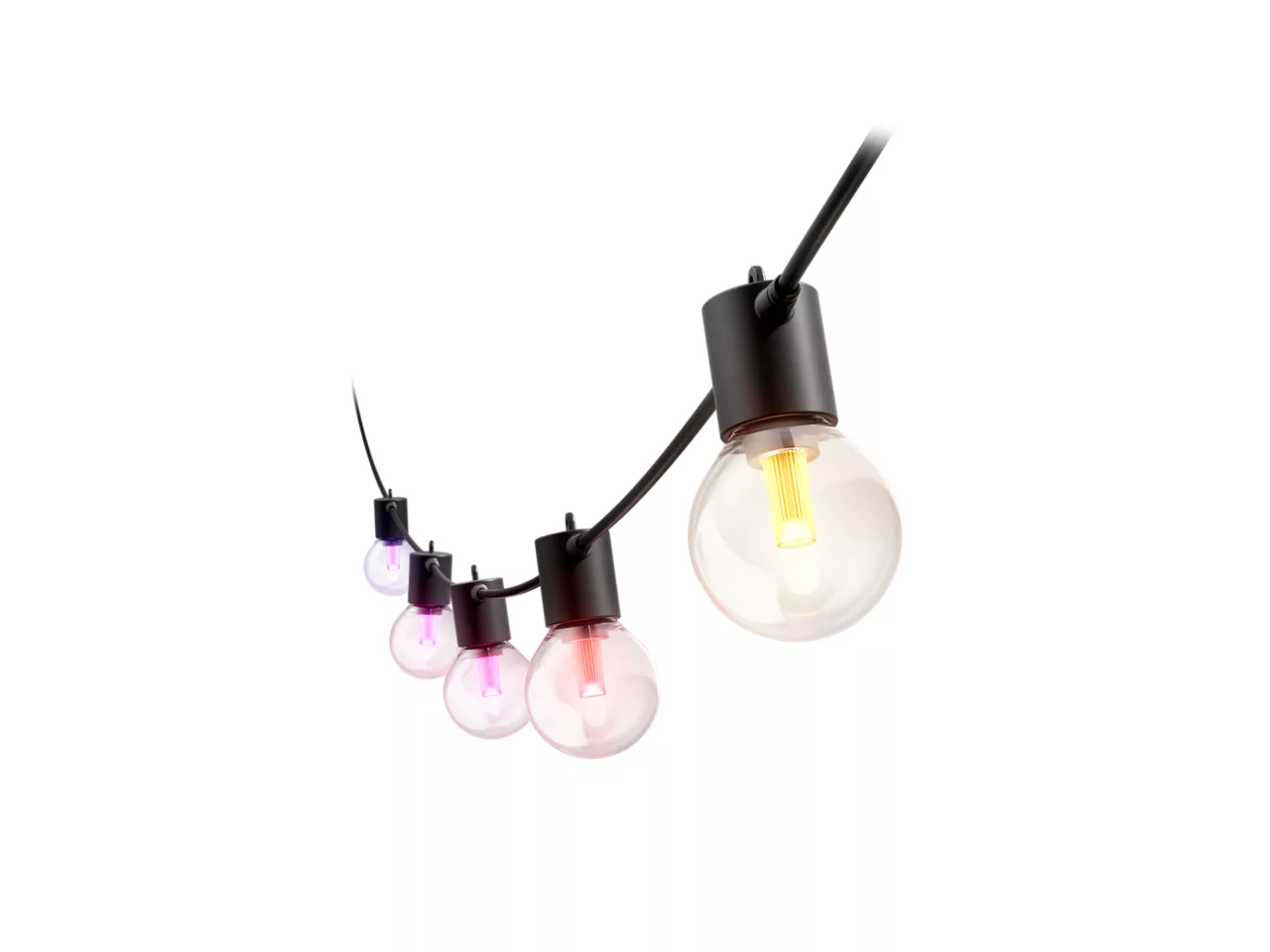 Philips Hue Festavia Globe Outdoor String Lights, 7m Extension - 30 W - Bluetooth, Zigbee
