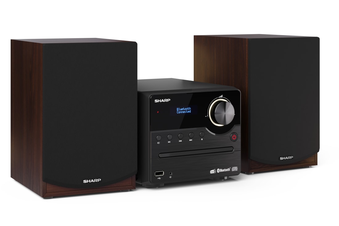 Sharp - Hi-Fi Micro System - XL-B517D(BR) - Brown - USB port - AUX in - Bluetooth - CD player - FM radio - Wireless connection