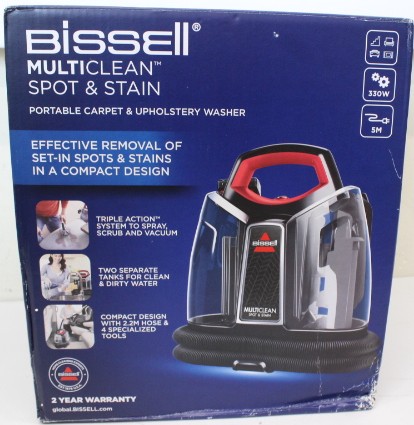 SALE OUT. Bissell - MultiClean Spot & Stain SpotCleaner Vacuum Cleaner - 4720M - Handheld - 330 W - Black/Red - Warranty 24 month(s) - DAMAGED PACKAGING, EMPTY ONE CLEANING BOTTLE