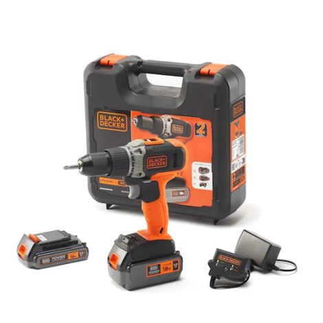 BLACK & DECKER - Cordless Drill/Driver with  2.0 Ah/4.0 Ah Battery - BCD003MEM2K-QW - 18 V - 2.0/4.0 Ah - Lithium