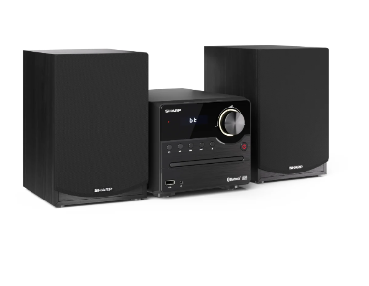 Sharp XL-B512(BK) Hi-Fi Micro System, CD/FM/USB/Bluetooth v5.0, 45W, Black - Sharp - Hi-Fi Micro System - XL-B512(BK) - Black - USB port - AUX in - Bluetooth - CD player - FM radio - Wireless connection