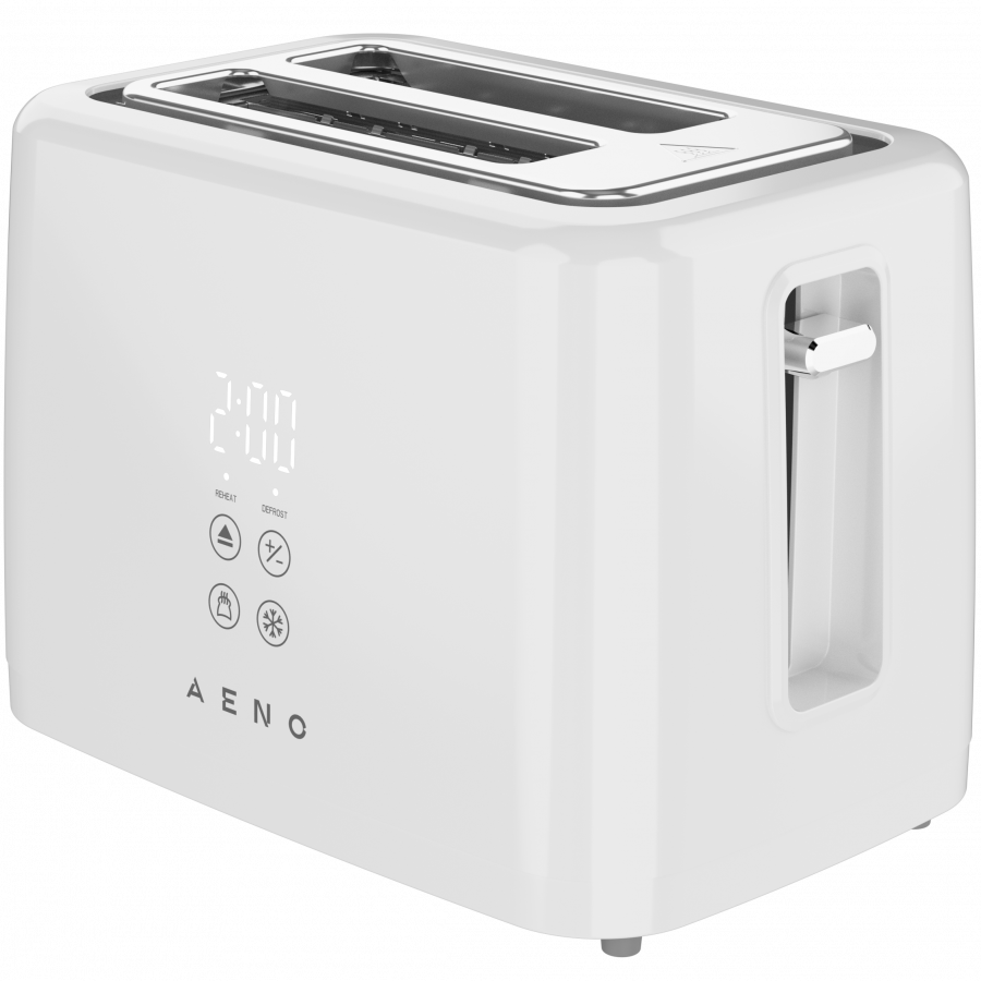AENO TS2W Electric Toaster, 780-930W, Digital Display, 7 Levels, White