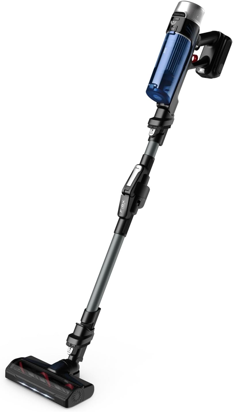 TEFAL Vacuum Cleaner - TY20C7 X-force Flex Aqua - Cordless operating - 250 W - Black/Blue