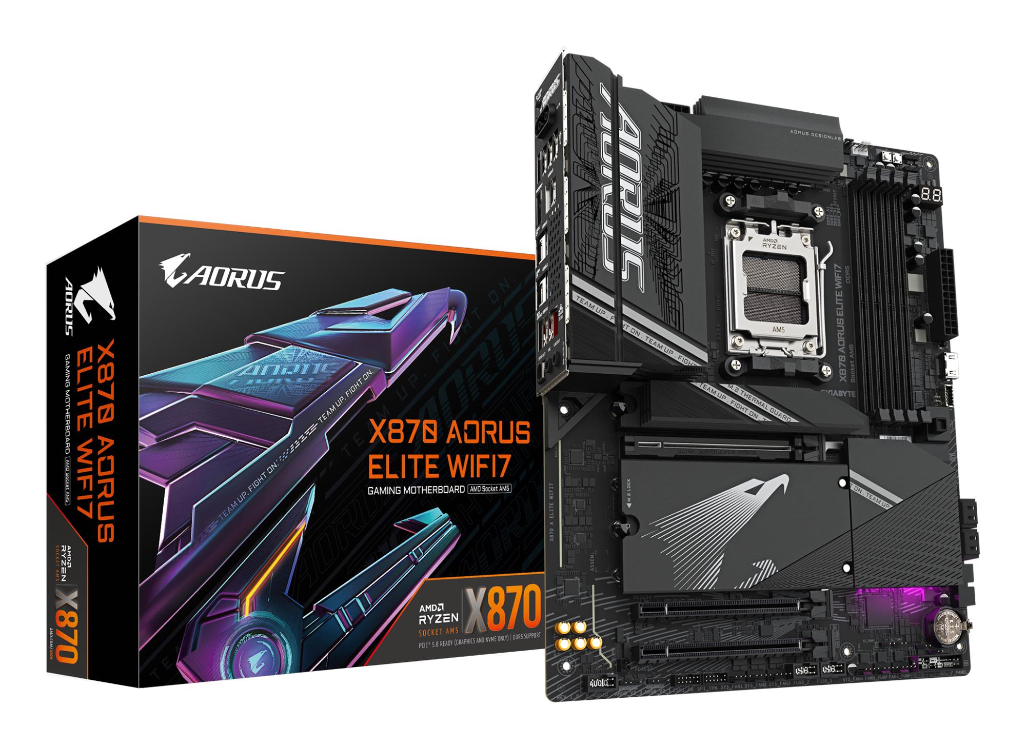 Mainboard|GIGABYTE|AMD X870|SAM5|ATX|Memory DDR5|Memory slots 4|X870AELITEWIFI71.1