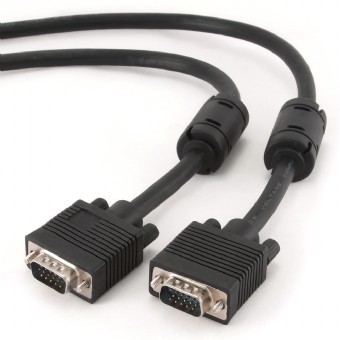Gembird CC-PPVGA-10M-B Premium VGA HD15M/HD15M dual-shielded w/2*ferrite core 10M - Cablexpert