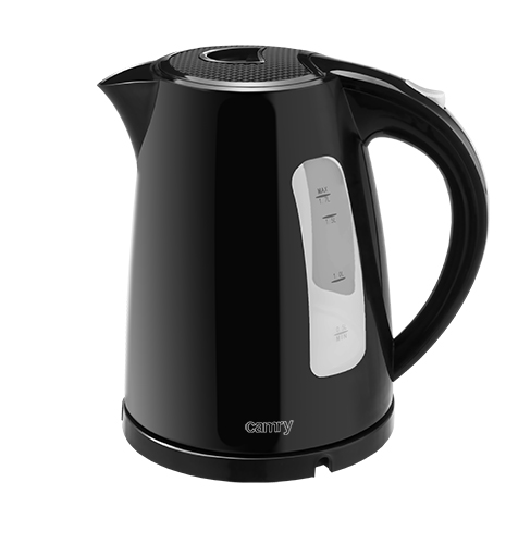 Camry - Kettle - CR 1255 - Standard - 2200 W - 1.7 L - Plastic - 360° rotational base - Black