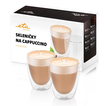ETA - Cappuccino cups - ETA418193010 - For cappuccino coffee - 2 pc(s) - Dishwasher proof - Glass