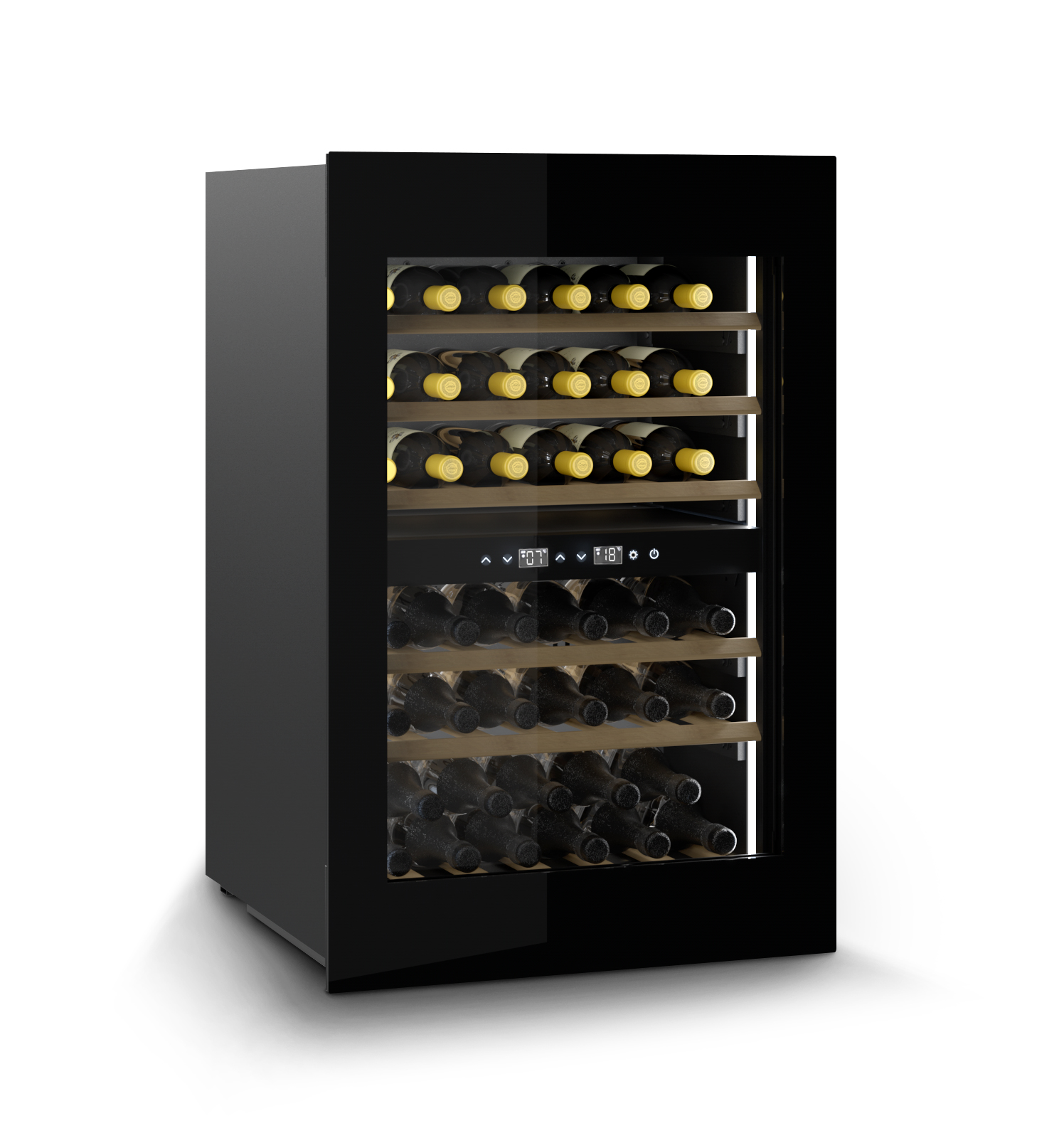 Caso - Wine Cooler - WineDeluxe WD 41 - Energy efficiency class F - Built-in - Bottles capacity 41 - Black