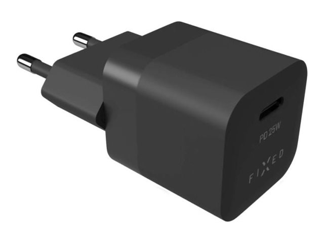 Fixed - Mini USB-C Travel Charger, 25W - FIXC25M-C-BK