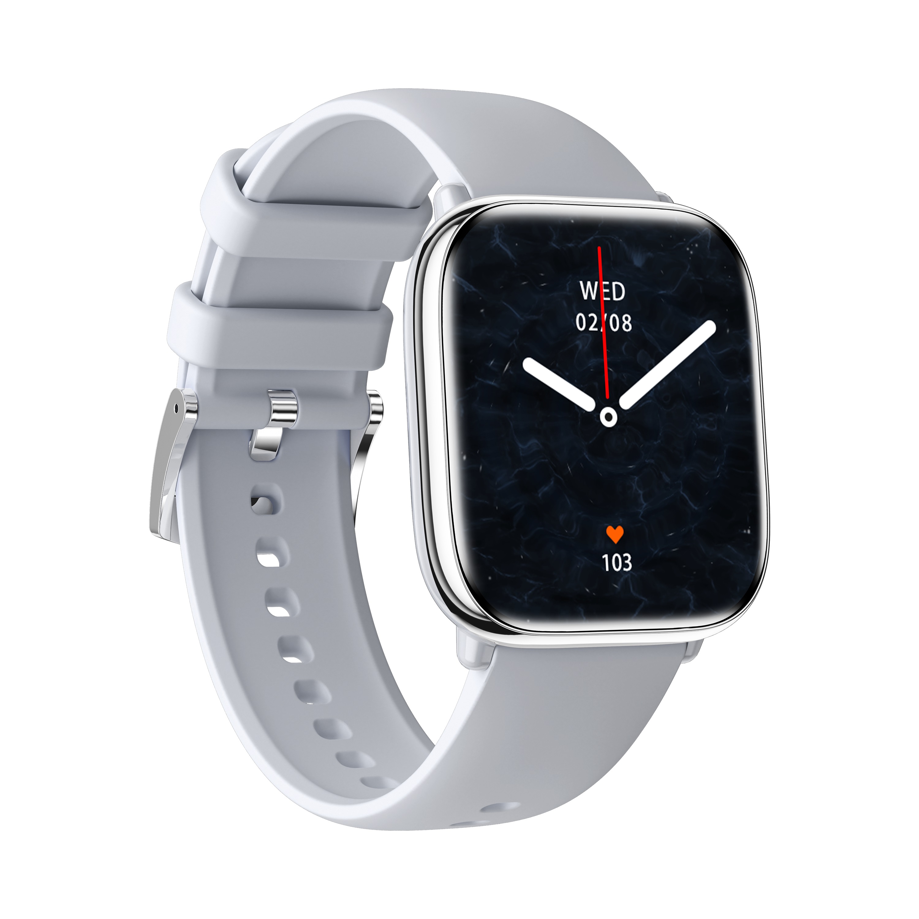 myPhone - Watch Pastel - Smart watch - AMOLED - 1.75" - Waterproof - Silver Grey