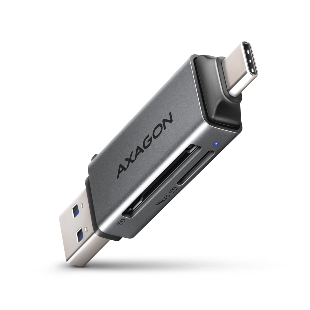 AXAGON Mobile USB 3.2 Gen 1 MINI card reader with USB-C and USB-A connectors - CRE-DAC