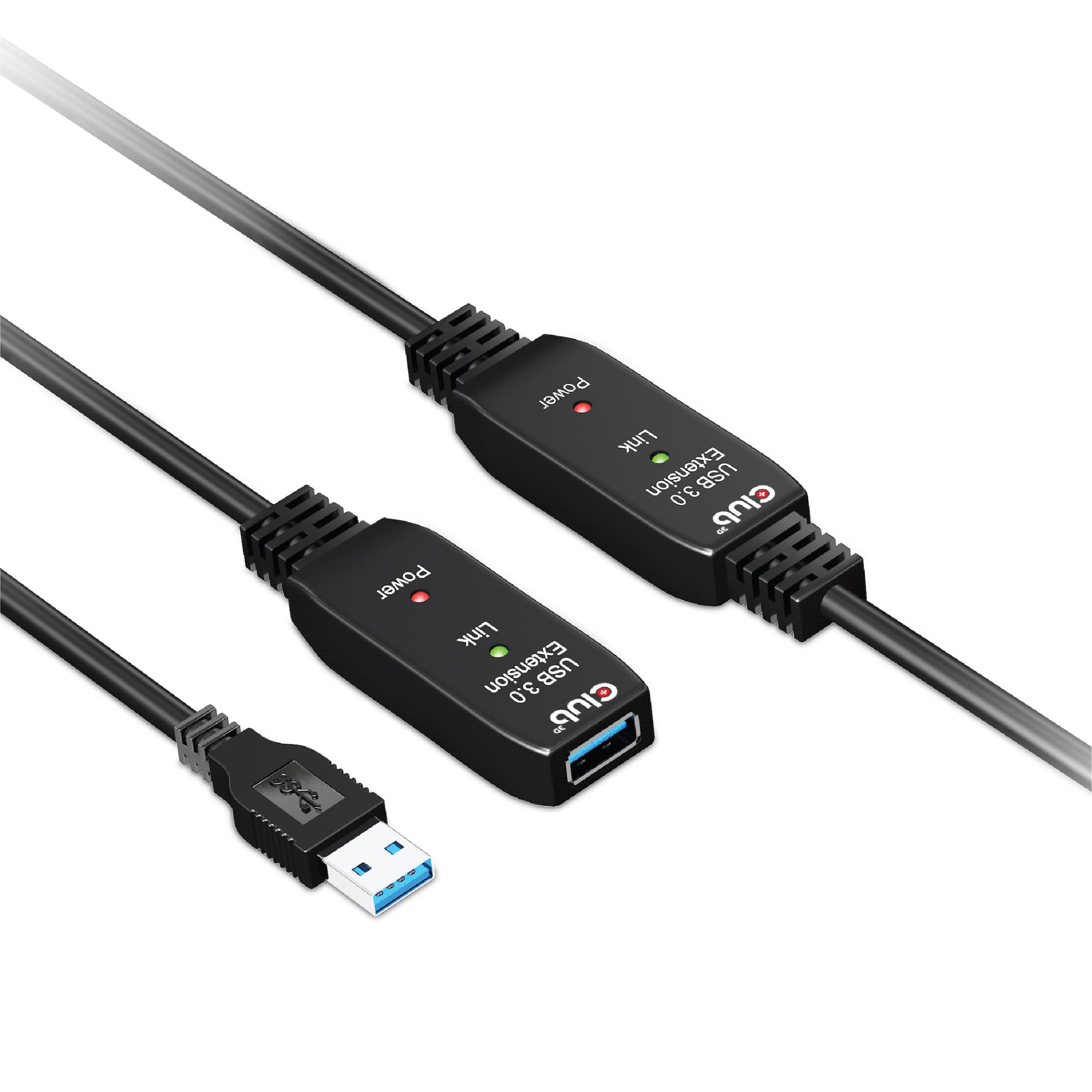 CABLE USB3.2 REPEATER 10M/M/F CAC-1405 CLUB3D