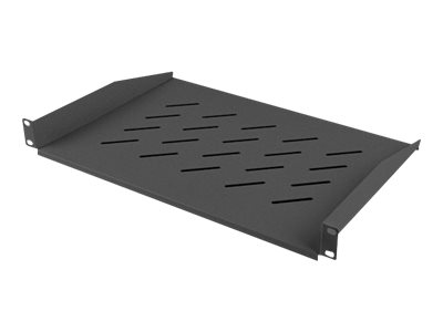 Lanberg 19" fixed shelf 1U/483x315mm, max load capacity up to 25kg - AK-1008-B - Black