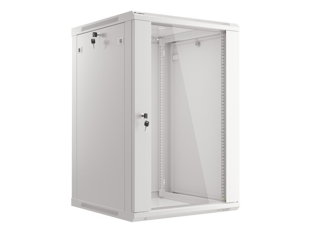 Lanberg - Rack cabinet 19" wall-mount 18U/600x600 (flat pack) - WF01-6618-10S - Grey