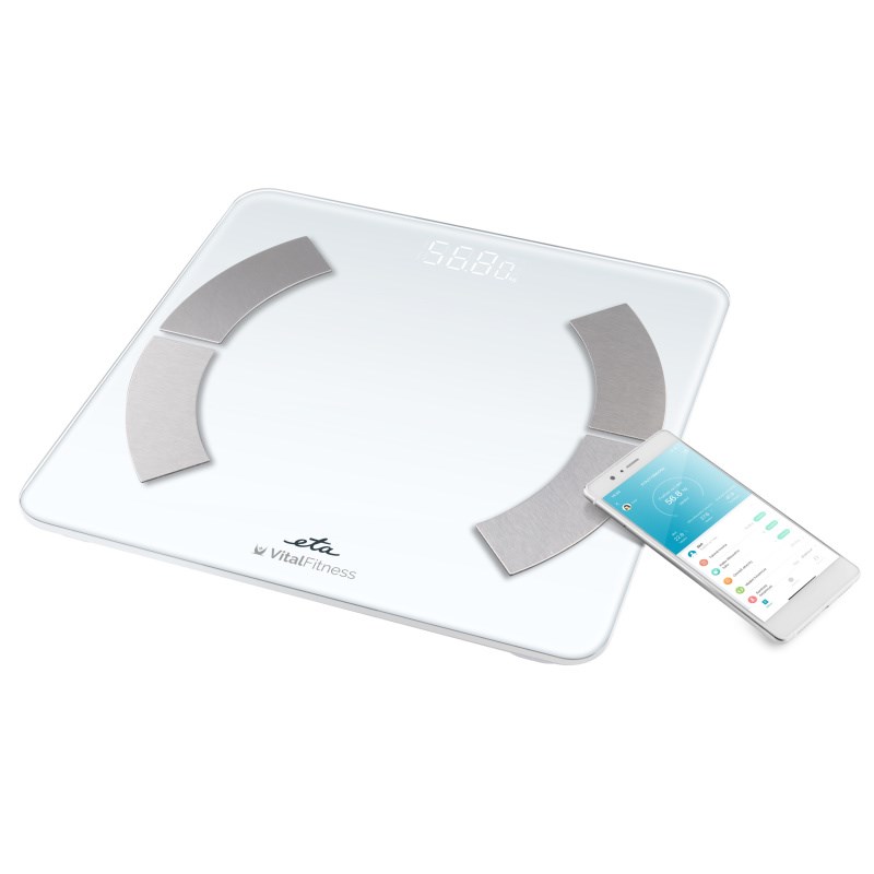 ETA Personal Scale - ETA277990000 Vital Fitness - Maximum weight (capacity) 180 kg - Accuracy 100 g - Body Mass Index (BMI) measuring - White