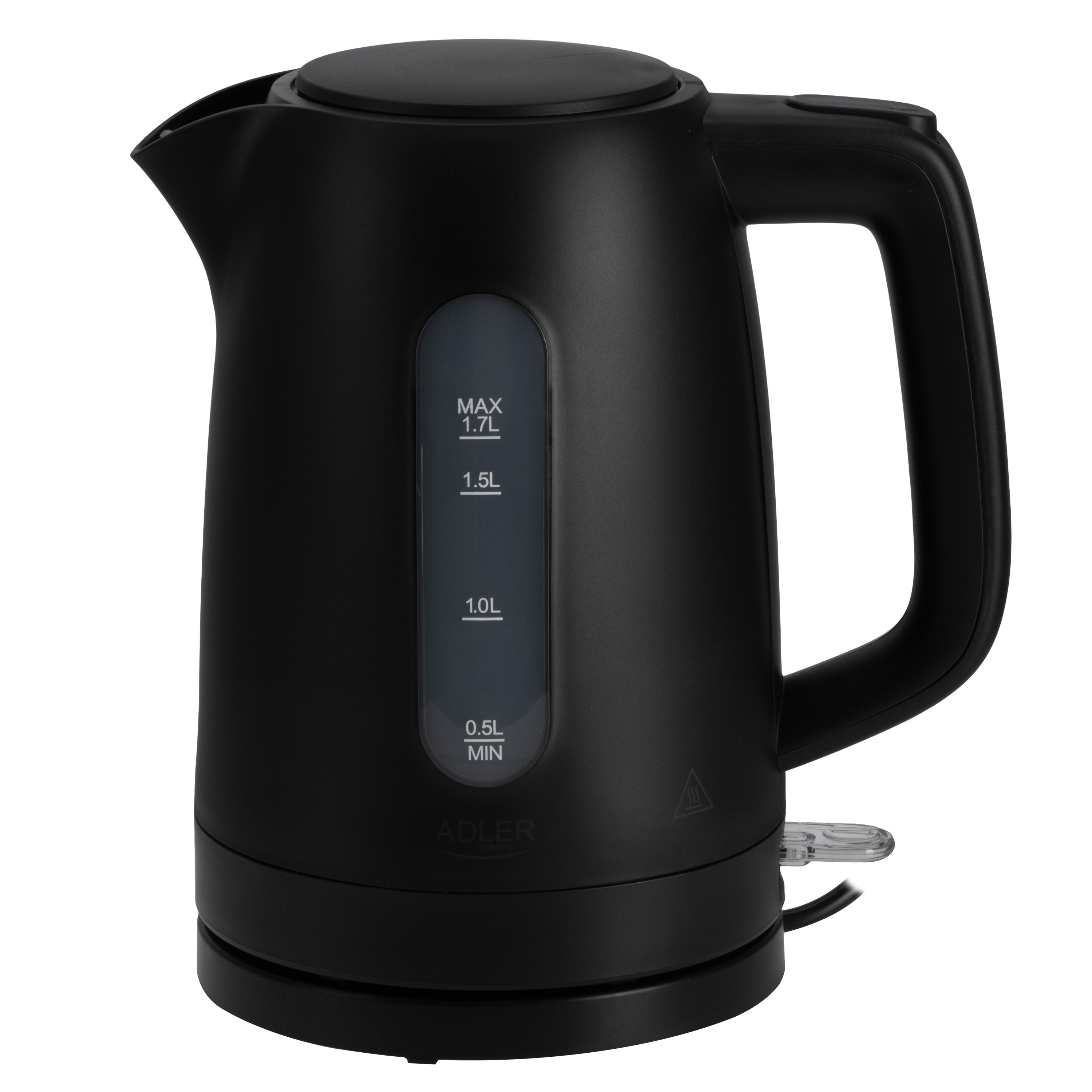 Adler Kettle - AD 1379b - Electric - 2200 W - 1.7 L - Polypropylene - 360° rotational base - Black