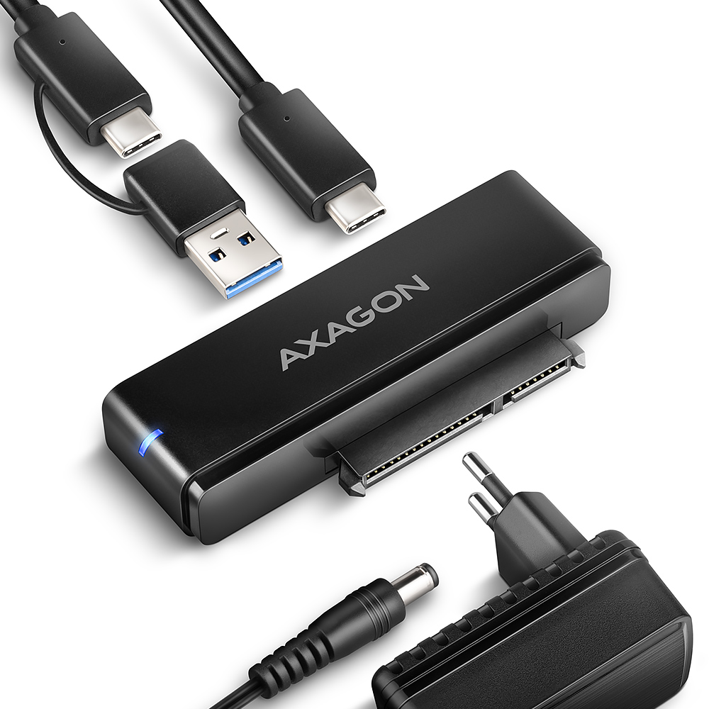 AXAGON USB-C 10Gbps FAST PORT X adapter for 2.5"/3.5" SSD/HDD - ADSA-FPX