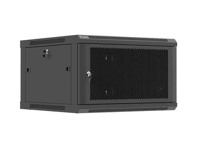 Lanberg Wall mounted installation cabinet 19" 6U 600X600 - WF01-6606-23B - Black