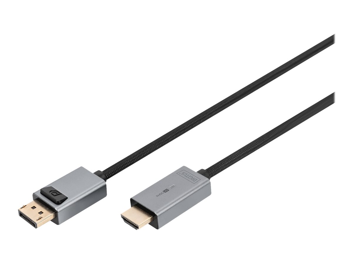 Digitus 4K DisplayPort Adapter Cable, DP - HDMI Type A - DB-340202-018-S - 1.8 m