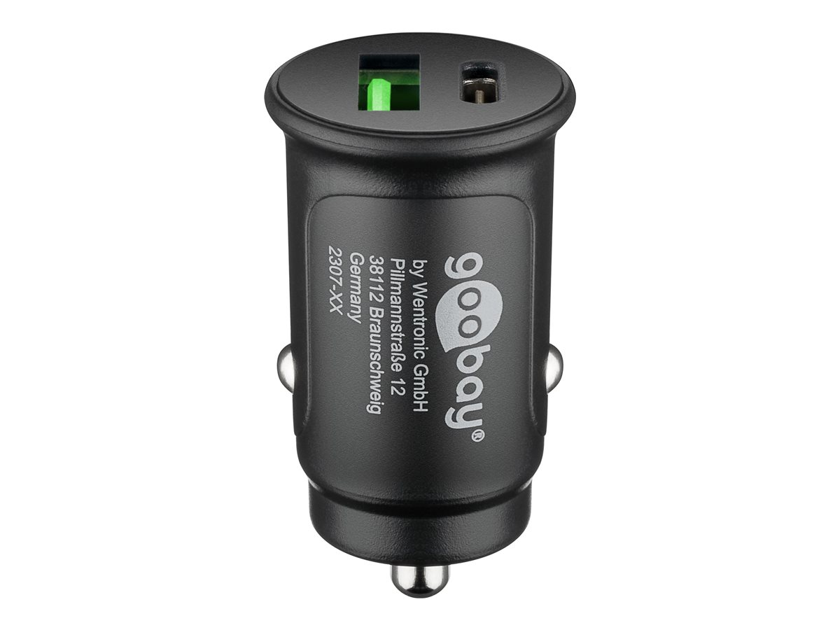 Goobay 59521 27 W Power Delivery Dual-USB Auto Fast Charger USB-C PD - Goobay