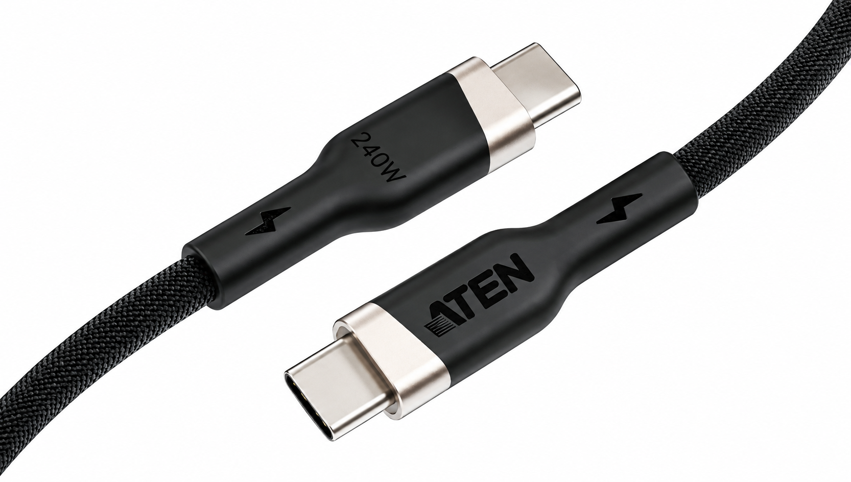 Aten 240W USB-C to USB-C Braided Charging Cable, 1 m - 2L-3101P240 - USB-C to USB-C