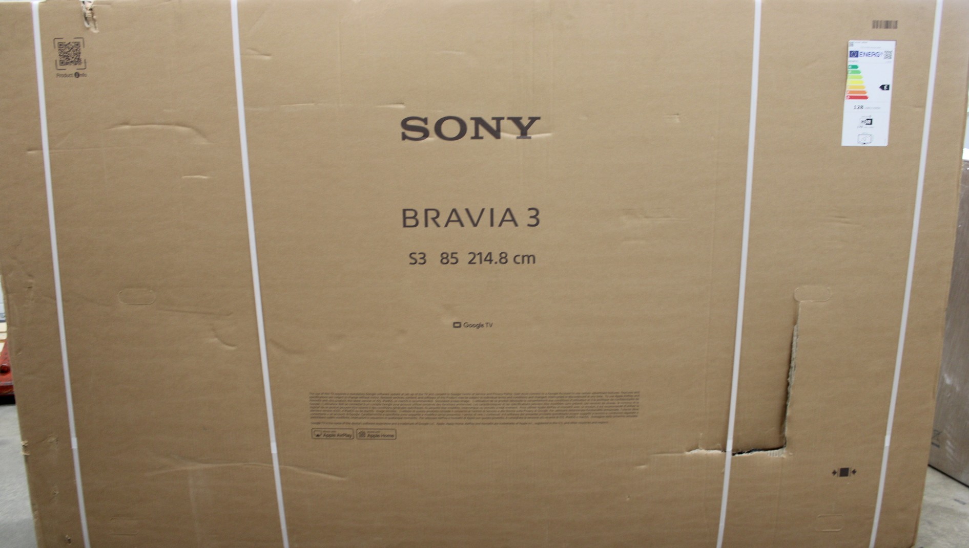 SALE OUT. Sony K85S35BP Bravia 3 85" (215cm) 4K Ultra HD Smart Google D-LED TV - SALE OUT. - Sony - TV - K85S35BP Bravia 3 - 85 - Smart TV - Google TV - 4K UHD - DAMAGED PACKAGING