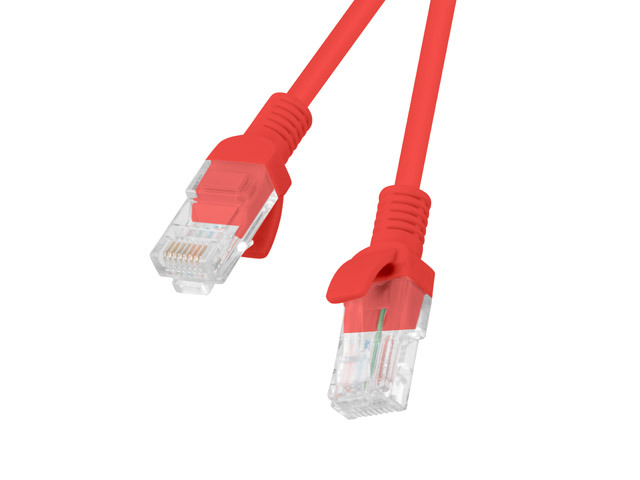 Lanberg Patchcord CAT.5E UTP 0.5M fluke passed 10-pack, Red - PCU5-20CC-0050-R